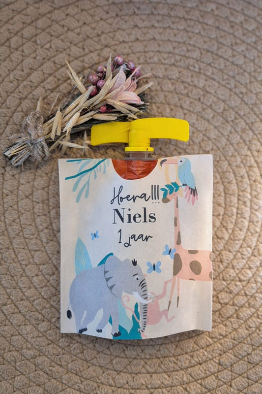 Knijpfruittraktatie Safari Dieren