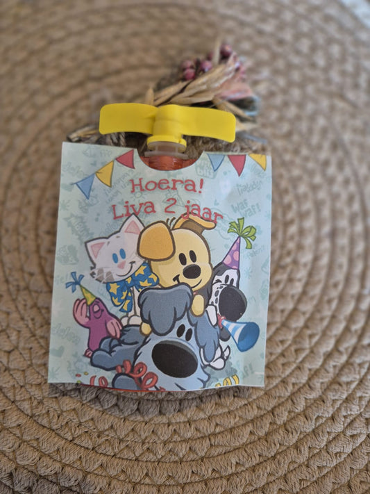 Knijpfruittraktatie Woezel en Pip